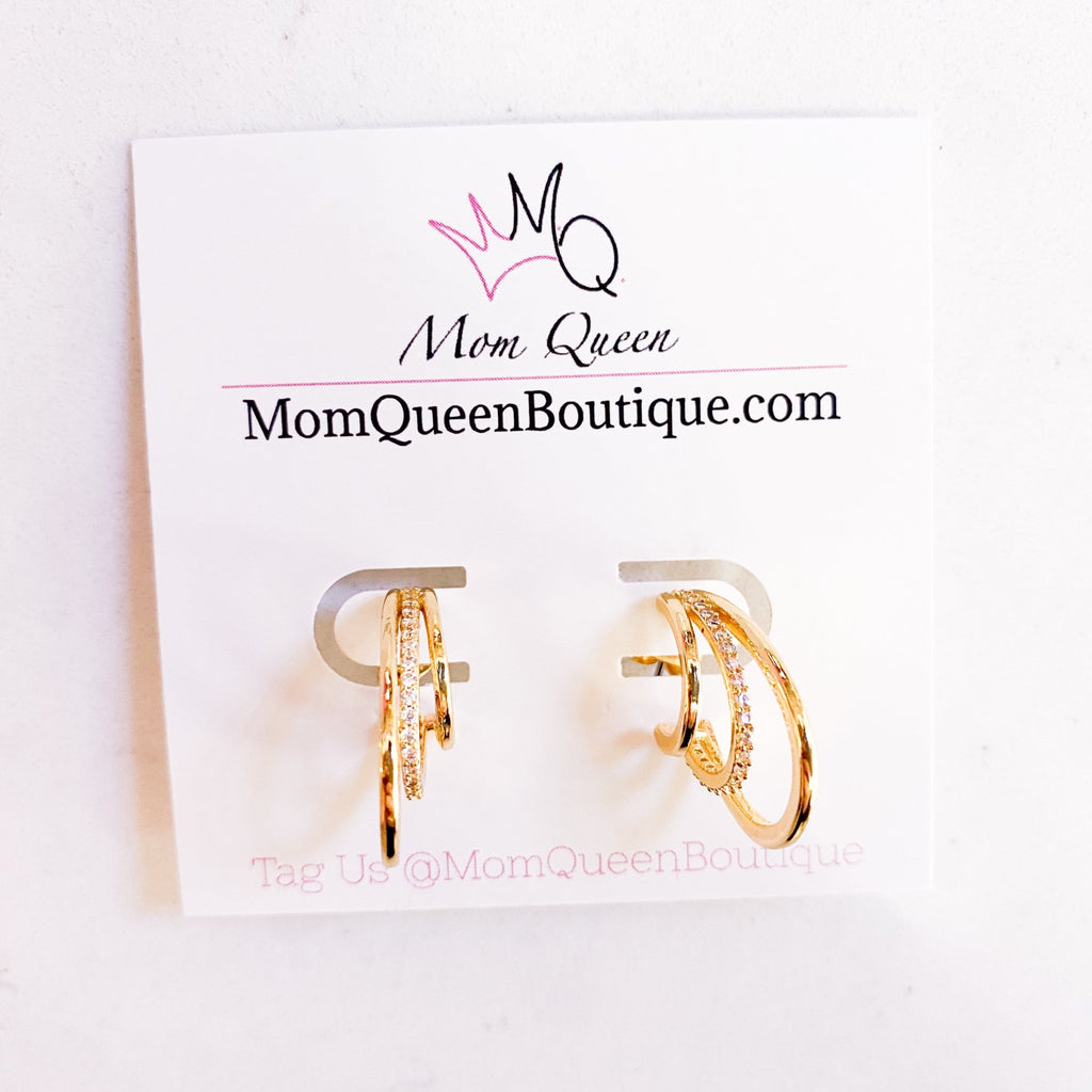 #TripleGold Earrings - MomQueenBoutique