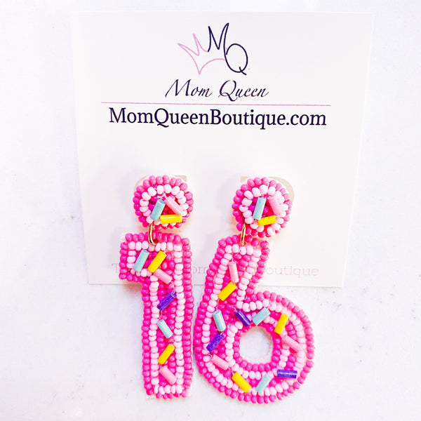 #16thB-Dday Earrings - MomQueenBoutique