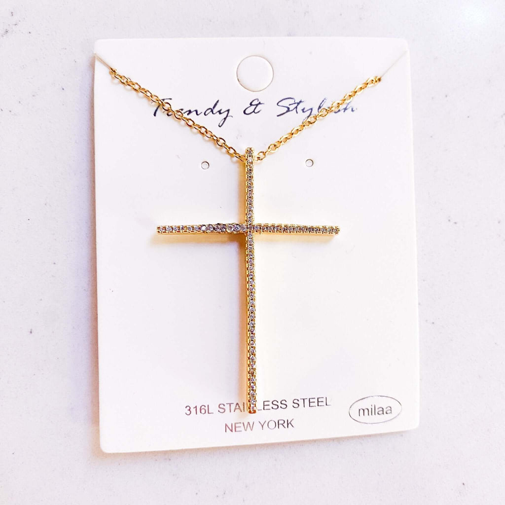 Big Cross Necklace - MomQueenBoutique