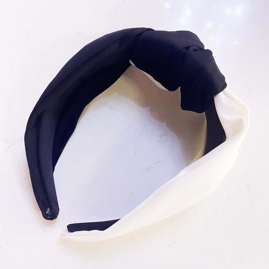 Black Tie Headband - MomQueenBoutique