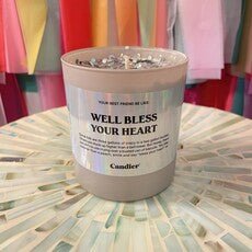Bless Your Heart: Silver Sequin Soy Candle - MomQueenBoutique