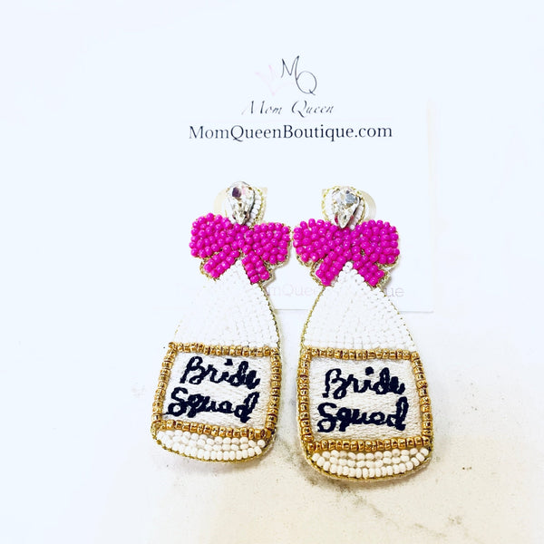 #BrideSquad Earrings - MomQueenBoutique