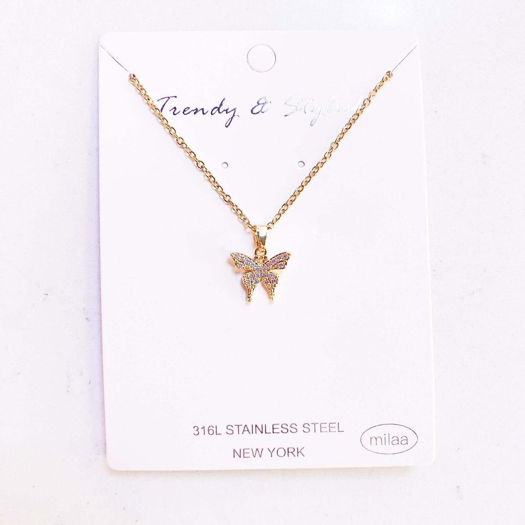 Butterfly Charm Necklace - MomQueenBoutique