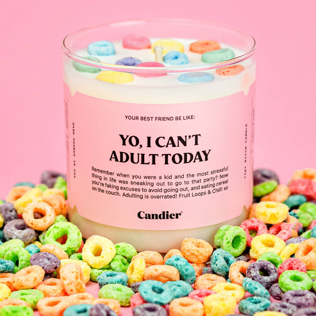 Can't Adult Candle: Fruit Loop Soy Candle - MomQueenBoutique