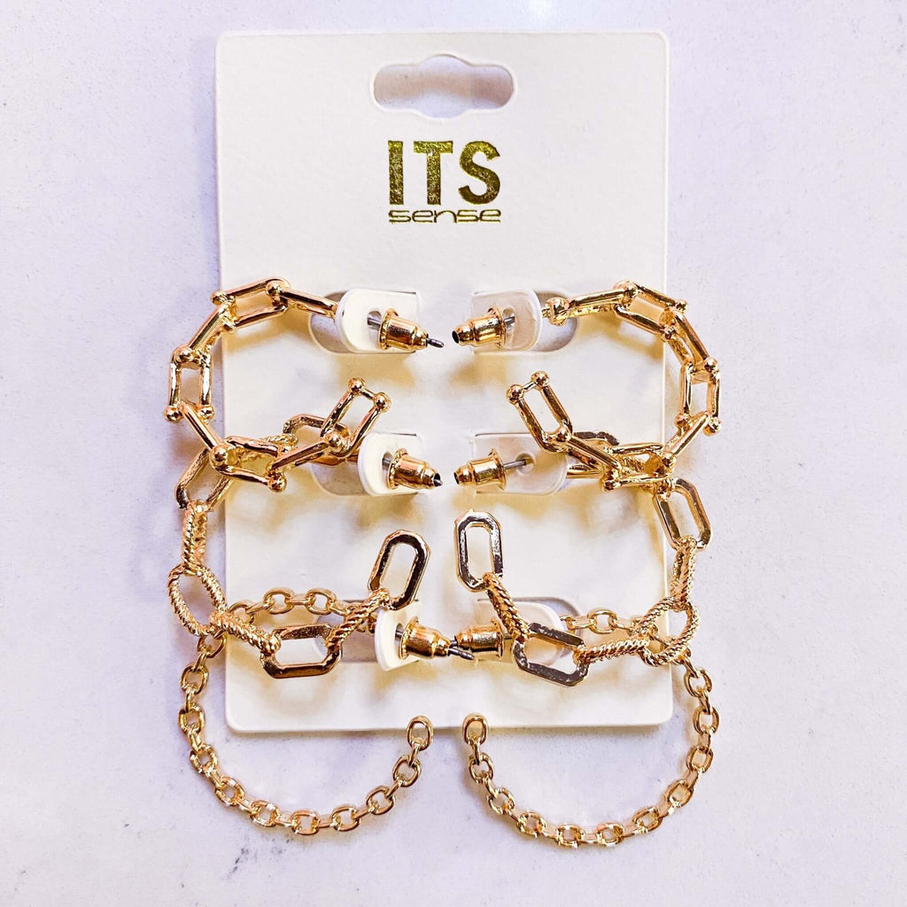 #ChainedHoop Set - MomQueenBoutique