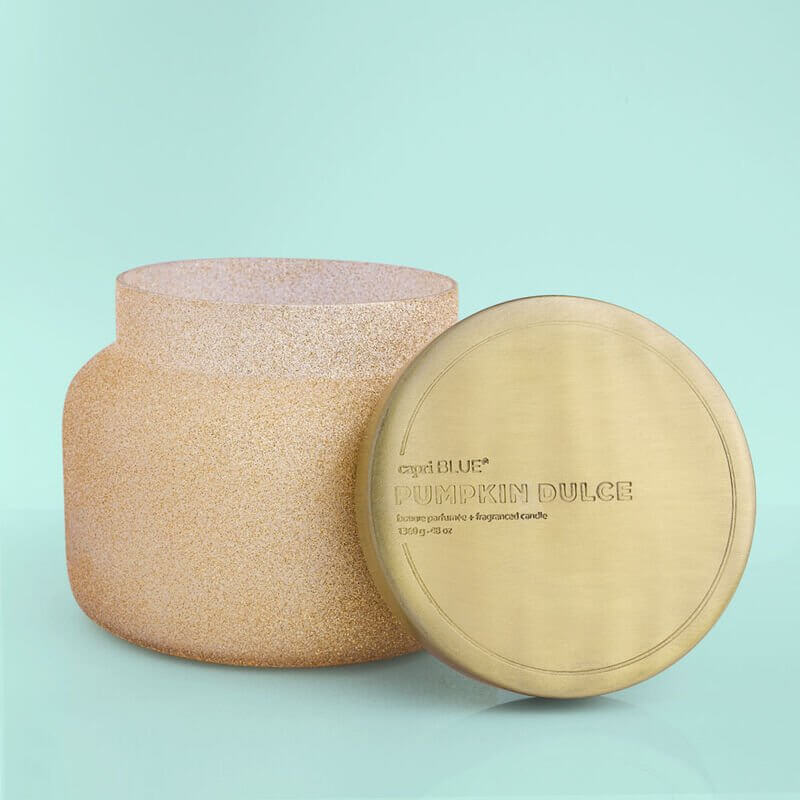 Champagne Glitter Pumpkin Spice Signature Jar Candle By Capri Blue - MomQueenBoutique