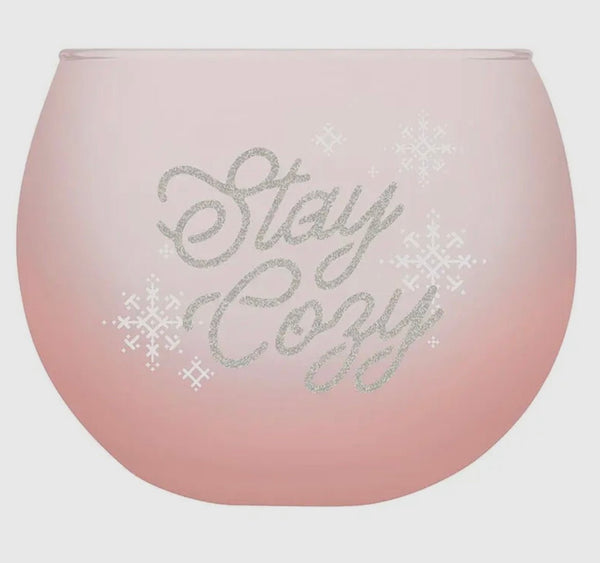 Cozy & Cute Pink Roly Poly Wine Glass - MomQueenBoutique
