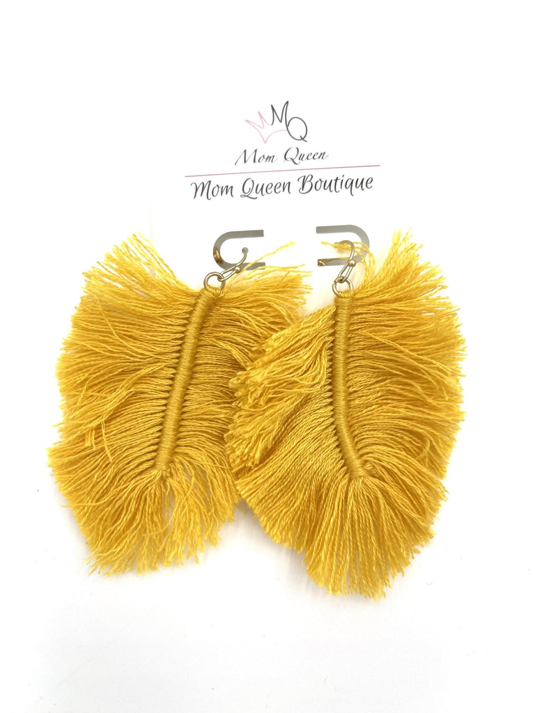 EARRING: Yellow Leaf - MomQueenBoutique