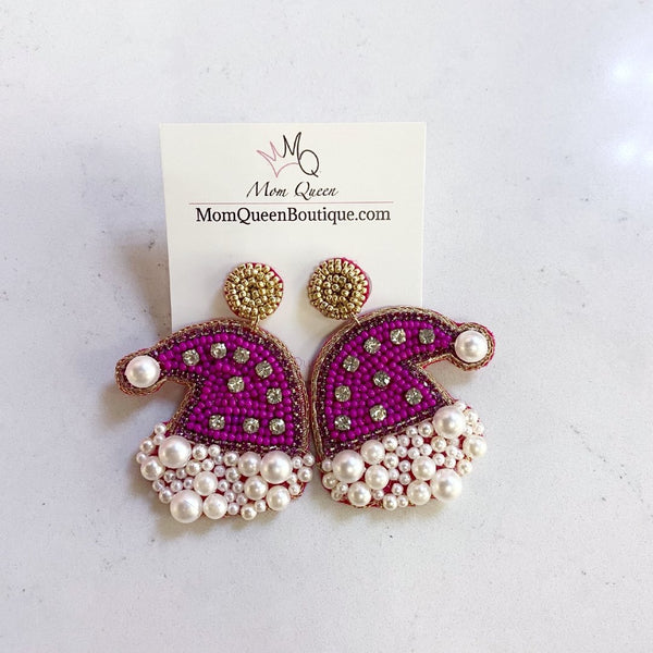 EARRINGS: #MRSCLAUSE - MomQueenBoutique