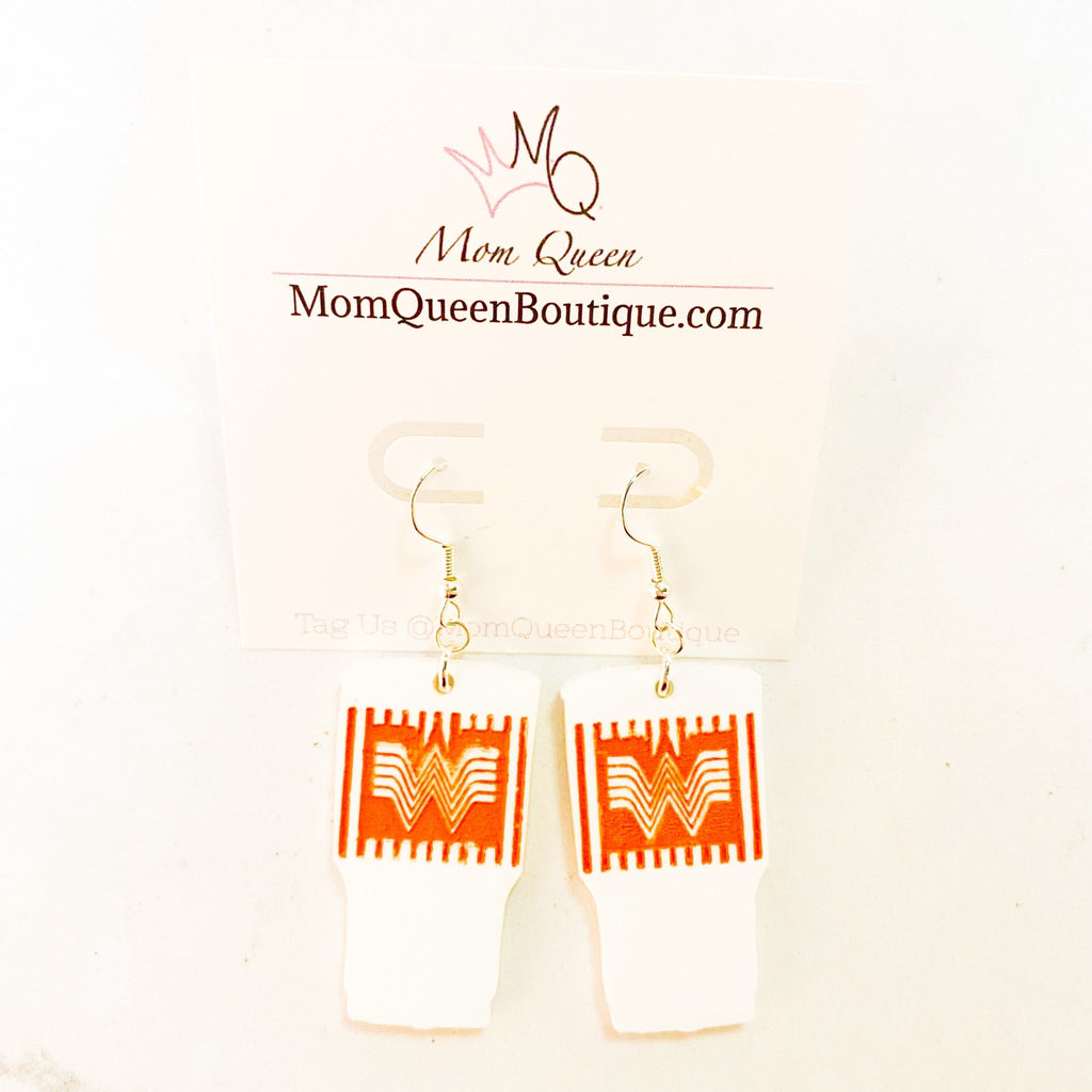 EARRINGS: #Whataburger - MomQueenBoutique