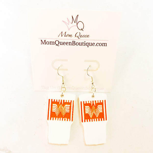 EARRINGS: #Whataburger - MomQueenBoutique