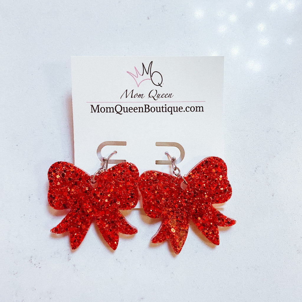 EARRINGS: #XmasBows - MomQueenBoutique