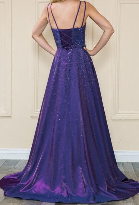 Erica Gown: Long Formal Sequin Gown - MomQueenBoutique
