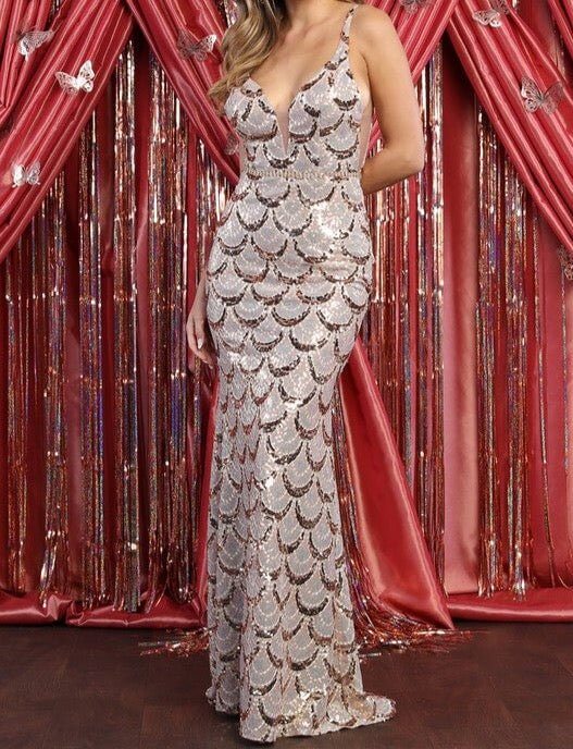 Eva Gown: Long Formal Sequin Gown– MomQueenBoutique