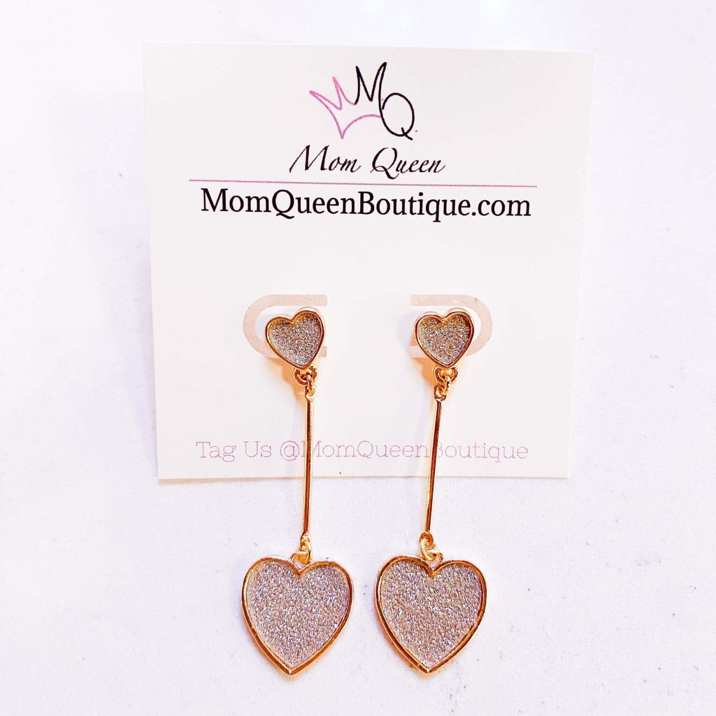 #GlitterHeart Earring - MomQueenBoutique