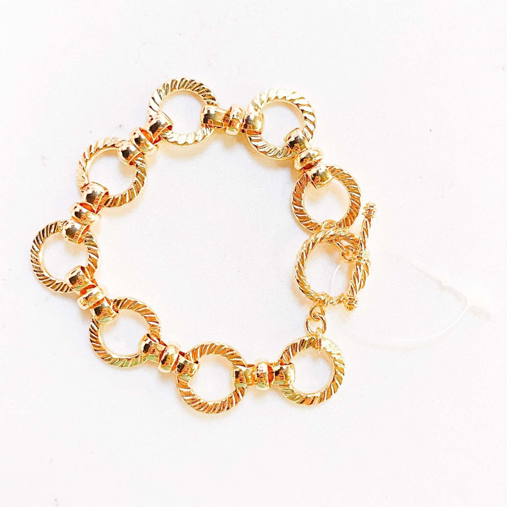 Gold Hoop Bracelet - MomQueenBoutique