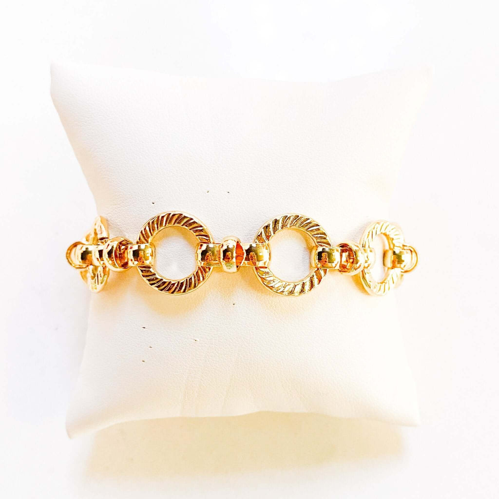 Gold Hoop Bracelet - MomQueenBoutique