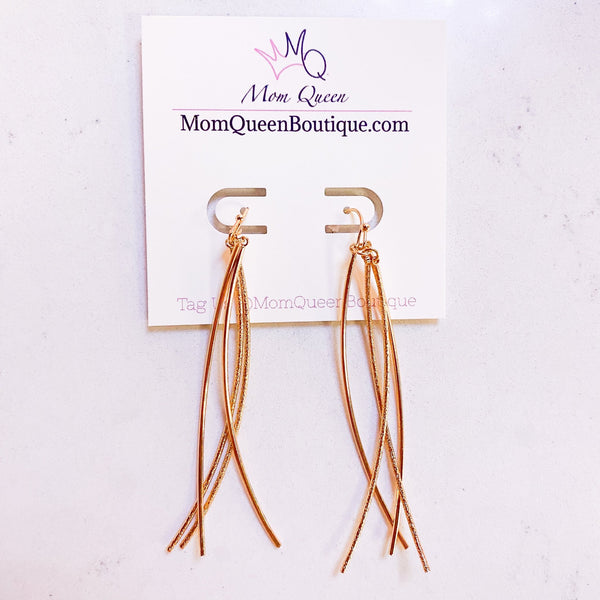 #GoldRod Earrings - MomQueenBoutique