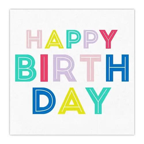 Happy Birthday Napkin Set - MomQueenBoutique