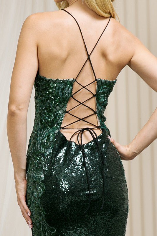 Harper Gown: Long Formal Sequin Gown - MomQueenBoutique