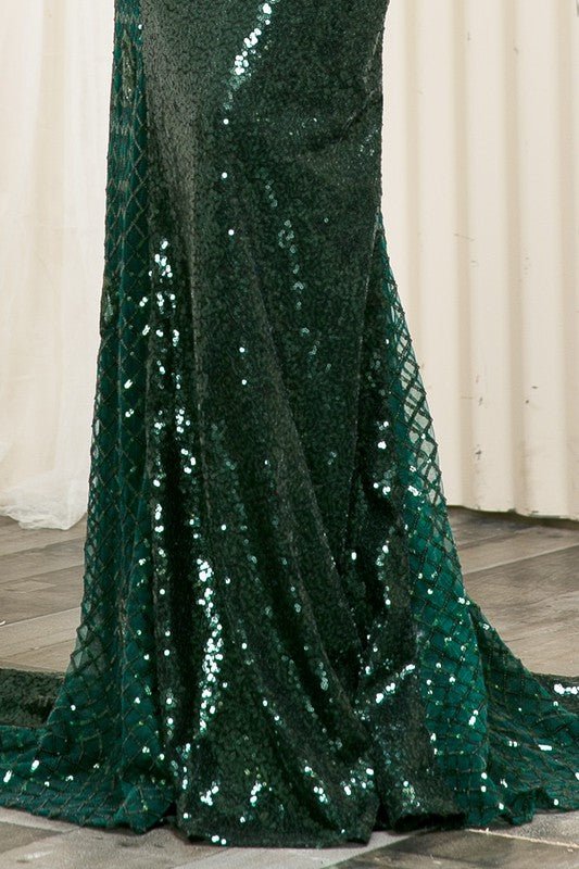 Harper Gown: Long Formal Sequin Gown - MomQueenBoutique