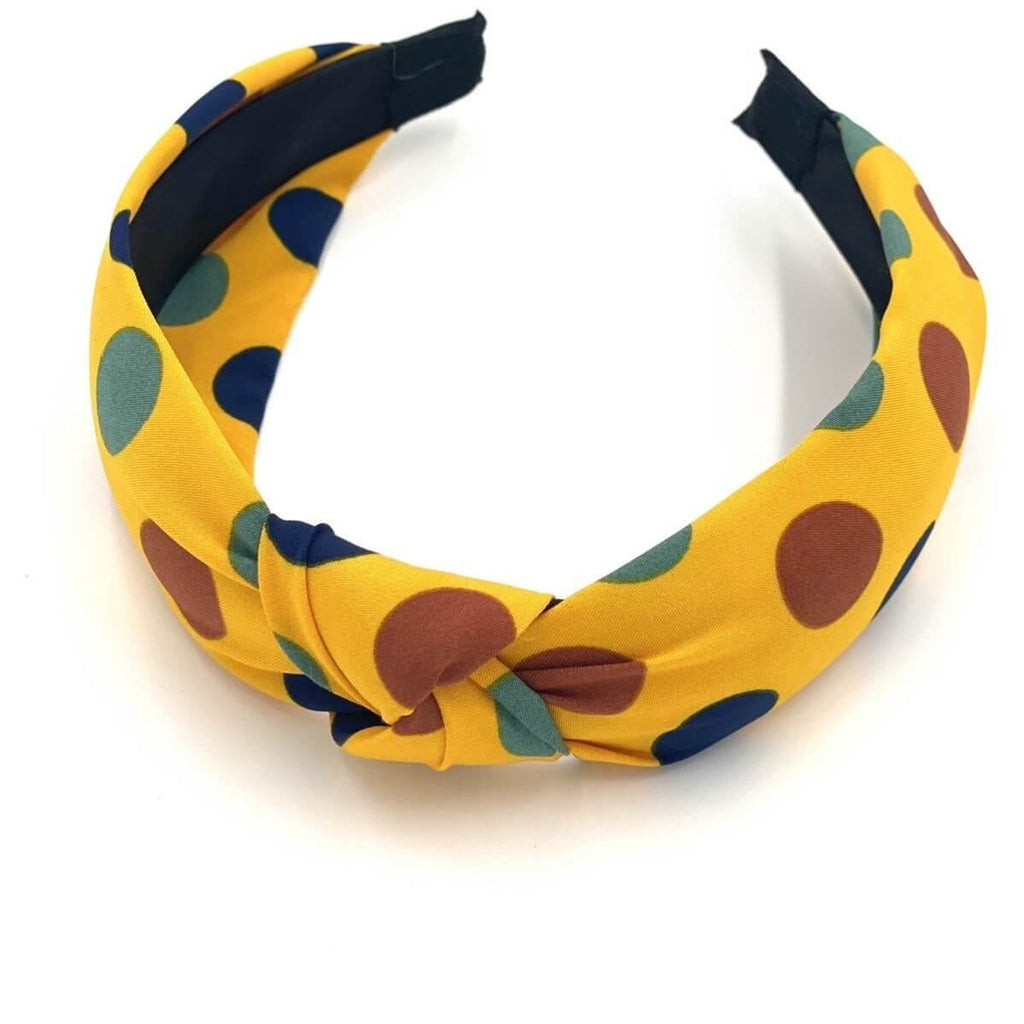 HEADBAND: Yellow Polka Dot - MomQueenBoutique
