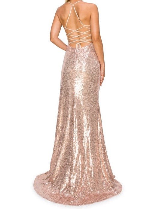 Isabella Gown: Long Formal Sequin Gown - MomQueenBoutique