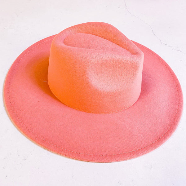 Just What You Needed Hat: Coral Felt Hat - MomQueenBoutique