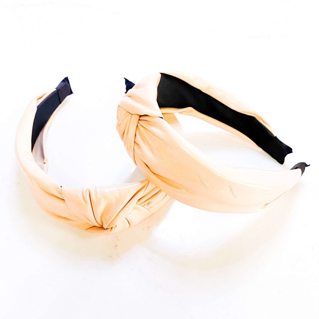 Leather Look Headband - MomQueenBoutique
