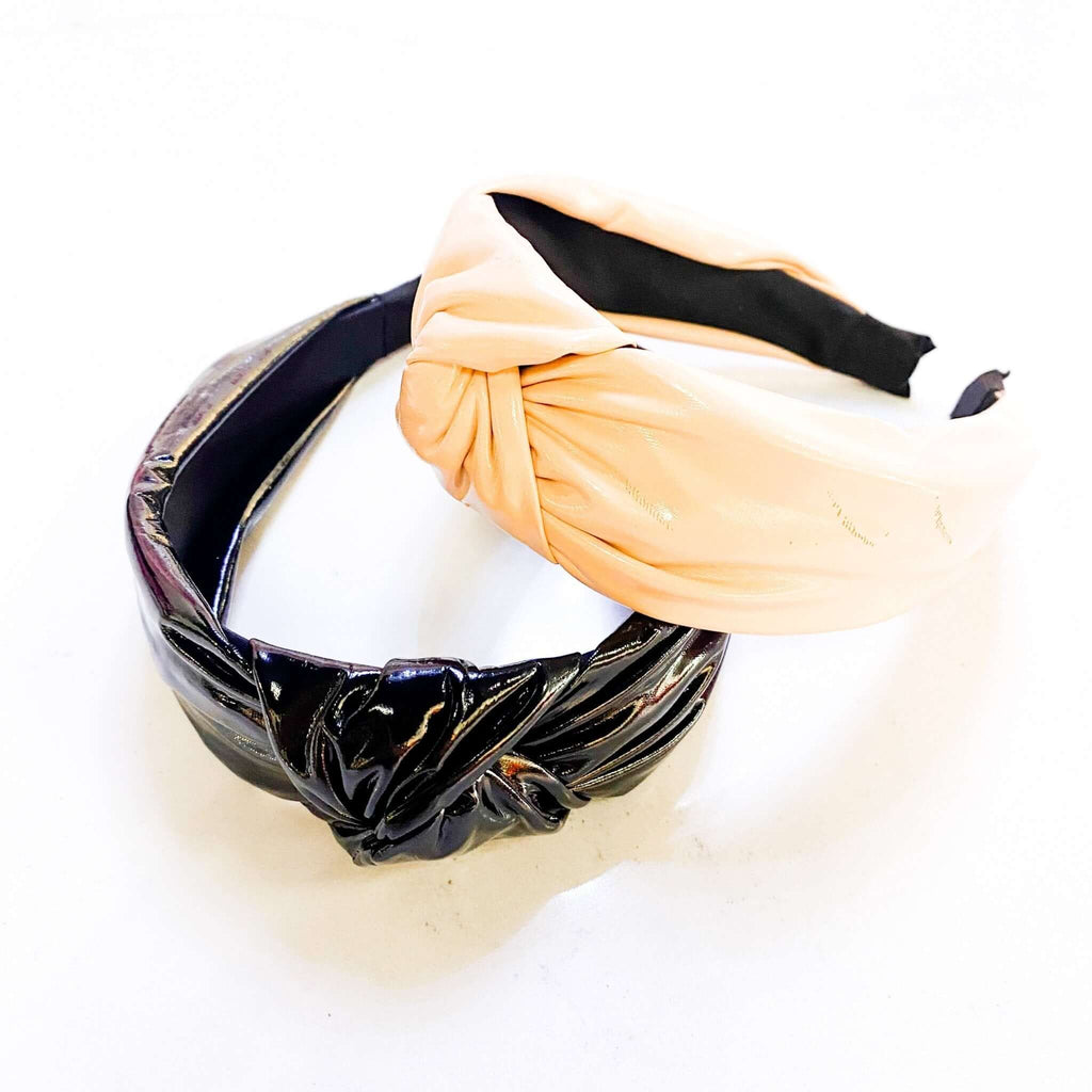 Leather Look Headband - MomQueenBoutique