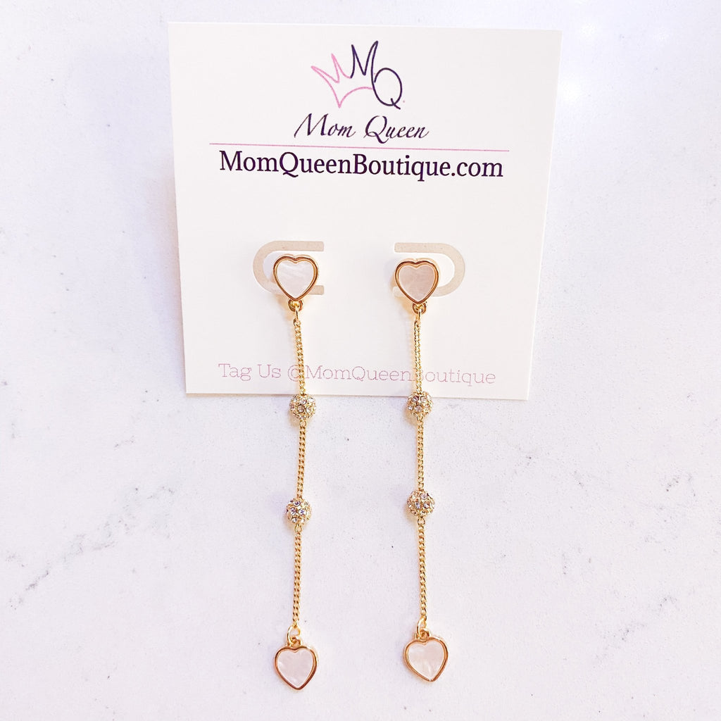 Marble Heart Earrings - MomQueenBoutique