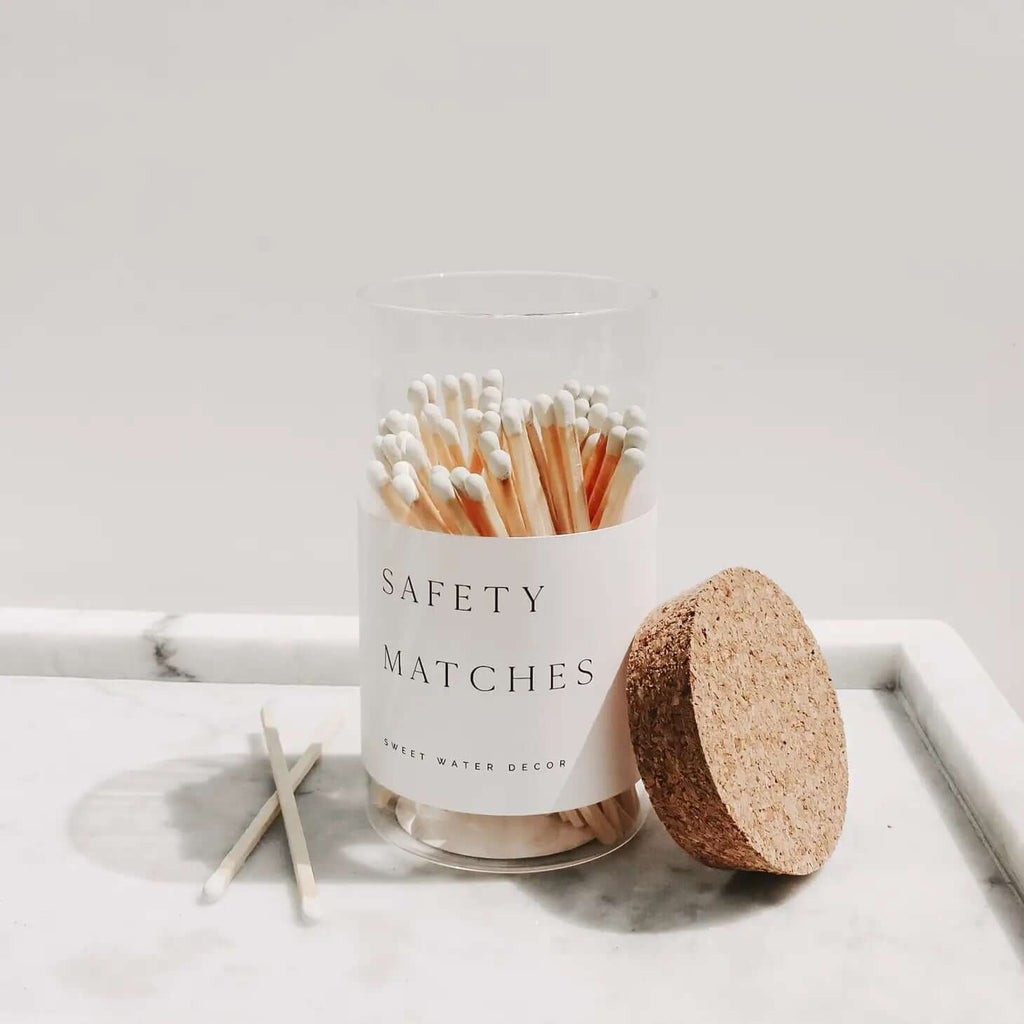 Medium White Hearth Matches Set - MomQueenBoutique
