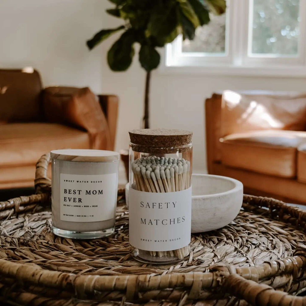 Medium White Hearth Matches Set - MomQueenBoutique