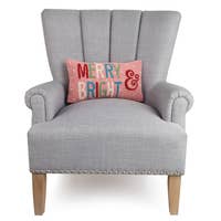 Merry & Bright Pillow: Pink Holiday Pillow - MomQueenBoutique