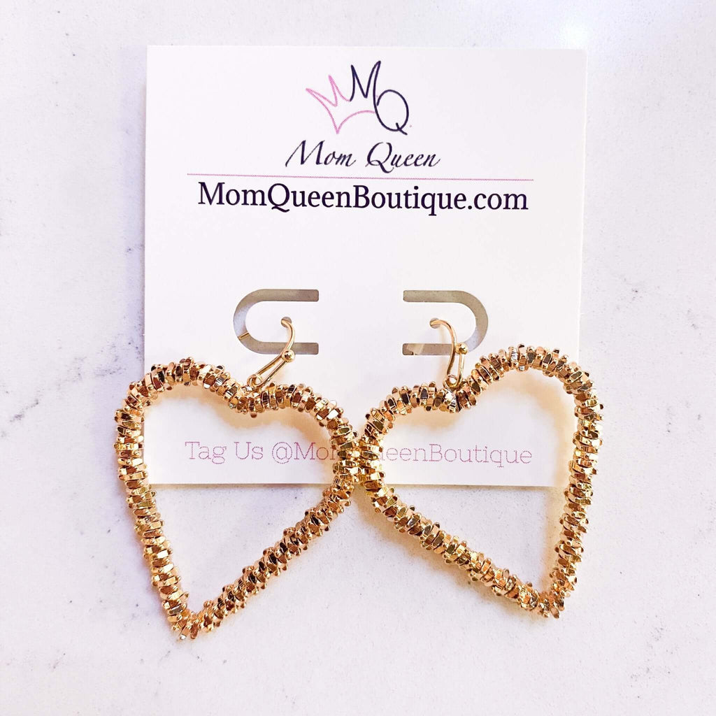 Metal Heart Earring - MomQueenBoutique