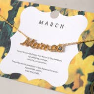 Mothers Day Birth Stone Necklaces - MomQueenBoutique