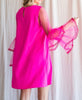 Patty Dress: Long Sleeve Mesh Ruffled Pink Dress - MomQueenBoutique