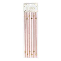 Pink Glitter Straw Set: Reusable Straw Set - MomQueenBoutique