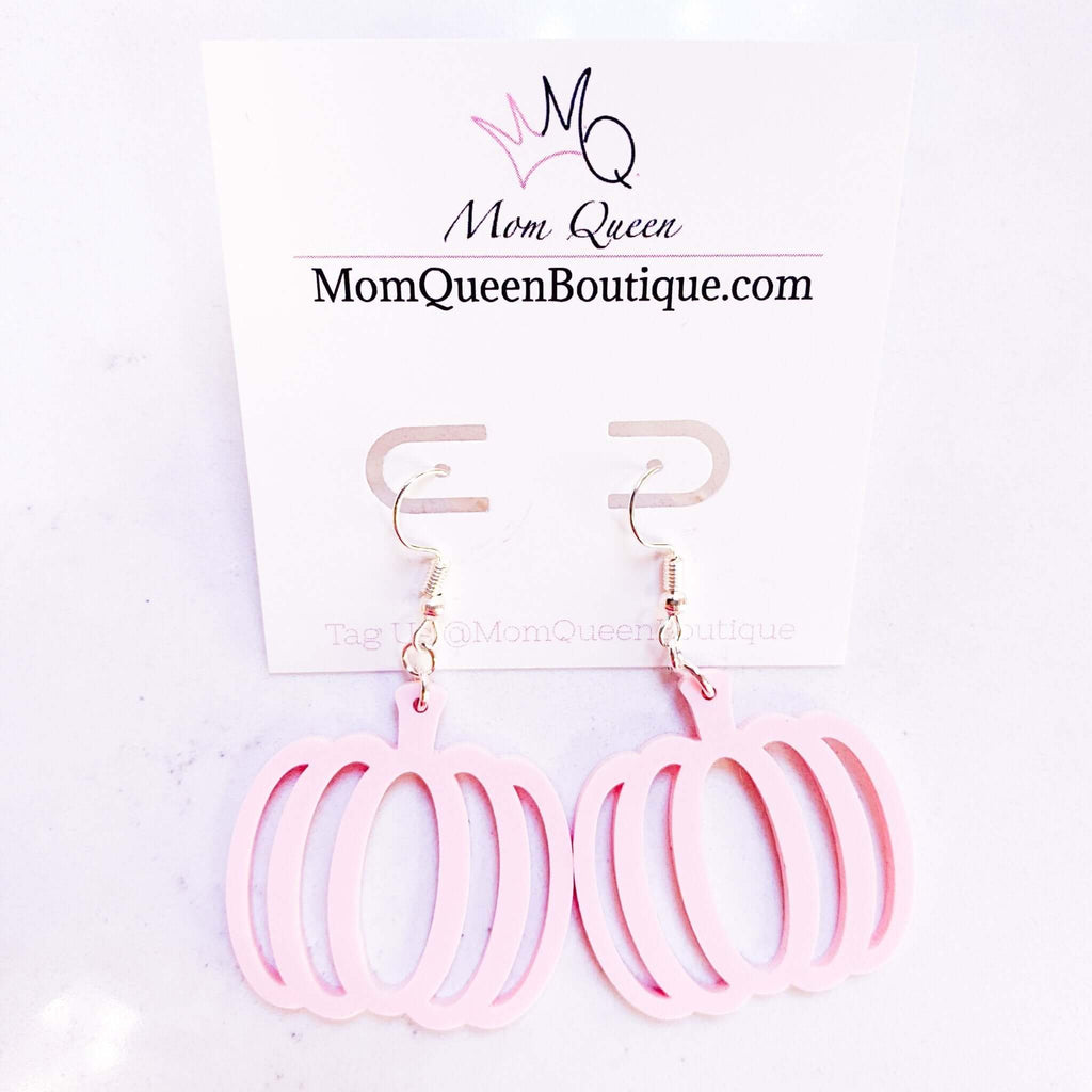 #PinkPumpkin Earrings - MomQueenBoutique