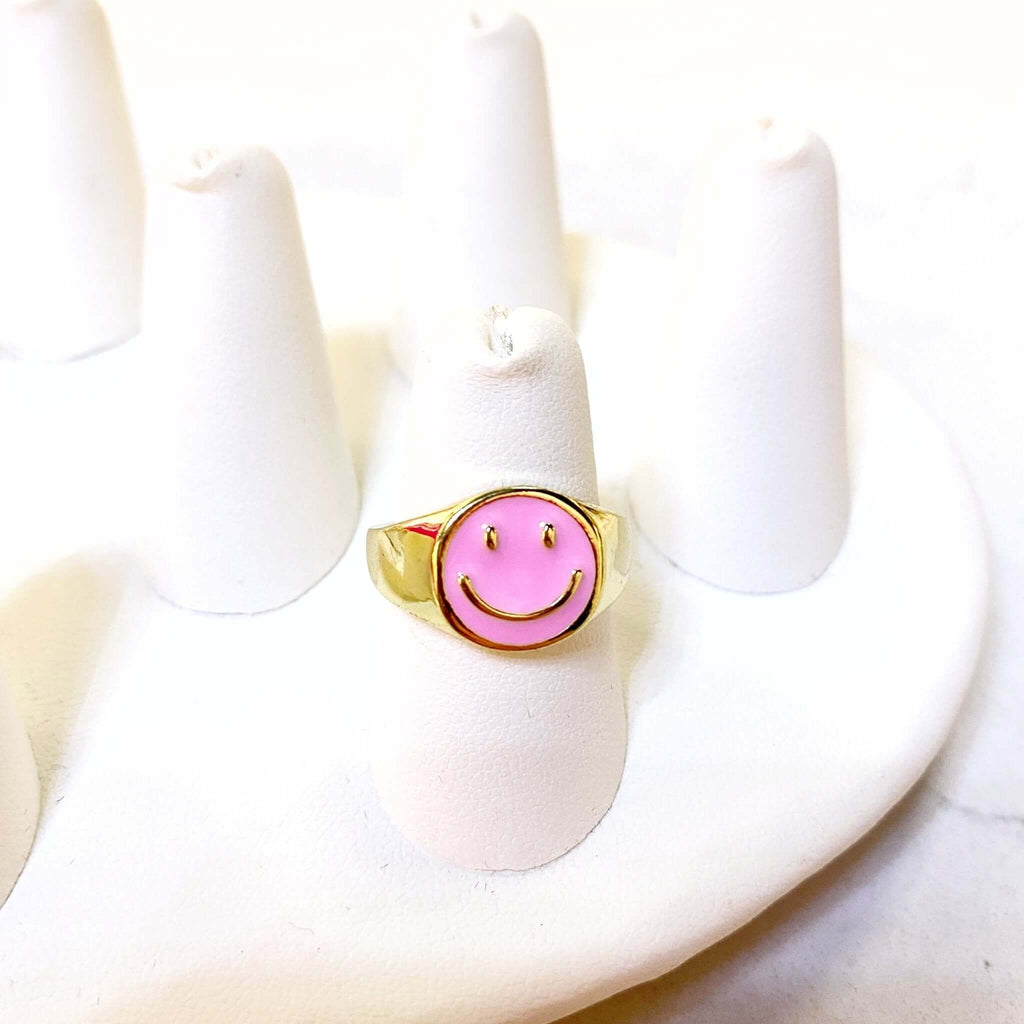 PinkSmiley Ring - MomQueenBoutique