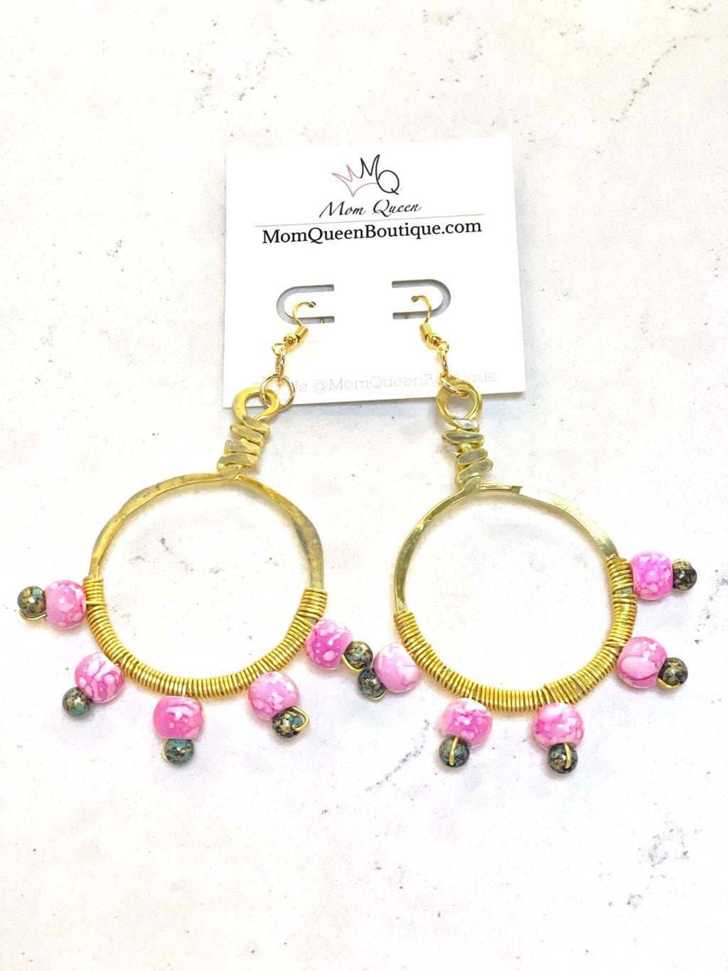 #PrettyInPink Earrings - MomQueenBoutique