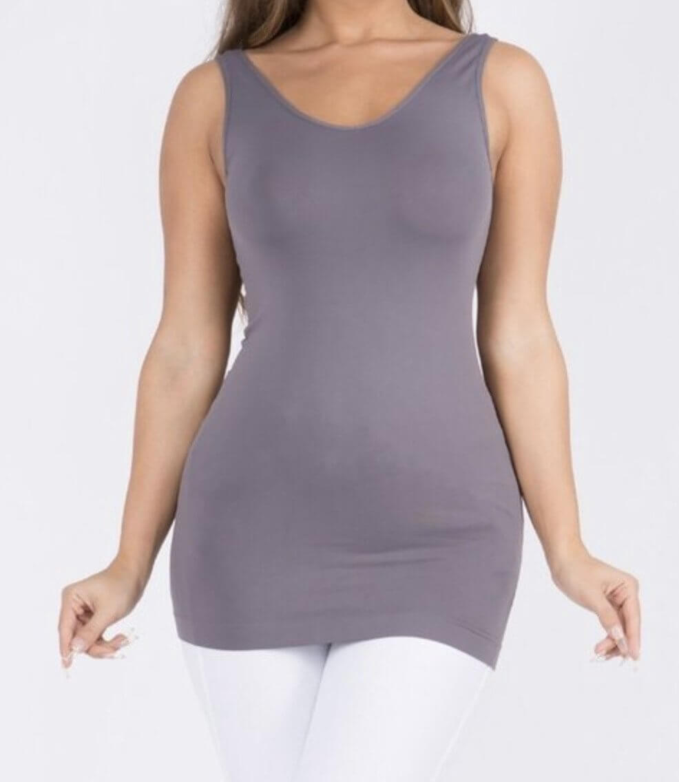 Reversible Tank: Reversible v-neck tank - MomQueenBoutique