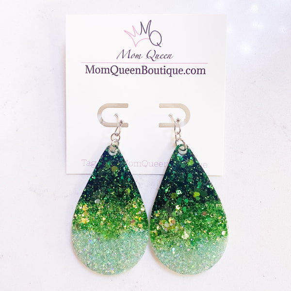 Shades of Green Earrings - MomQueenBoutique