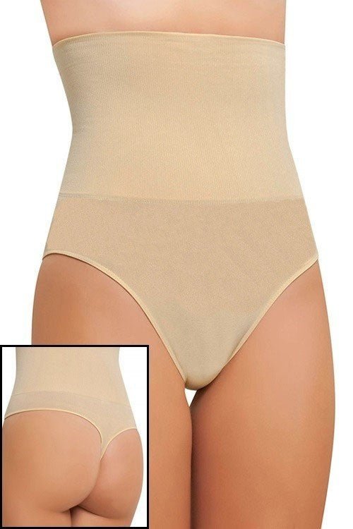 Buy High Waisted Waist Tummy Control Thong Shapewear Panties Women
