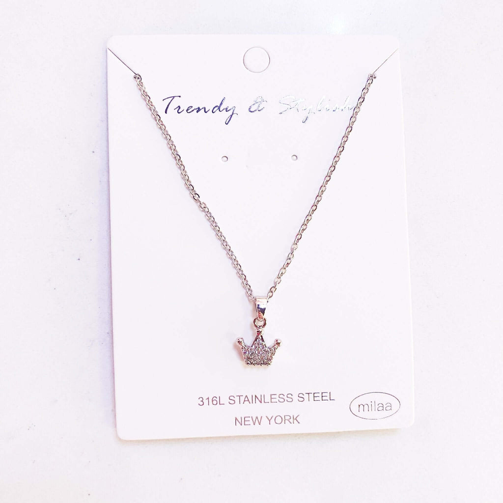 Sparkle Crown Necklace - MomQueenBoutique