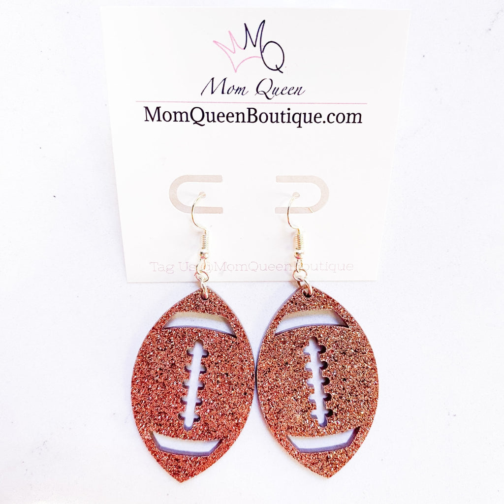 #SundayFootball Earrings - MomQueenBoutique