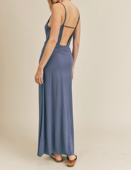 The Adrianna Dress: Open Back Strapless Maxi Dress - MomQueenBoutique