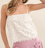 The Alex Top: Cream Sequin Embellished Top - MomQueenBoutique