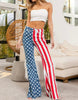 The American Babe Jeans: American Flag Print Bell Bottoms - MomQueenBoutique