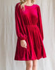 The Angelica Dress: Long Sleeve Velvet Mini Dress - MomQueenBoutique